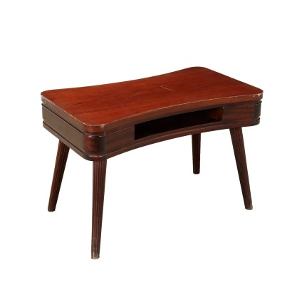 Vintage Table from the 50s-60s Mahogany Veneered Wood Painted Beech