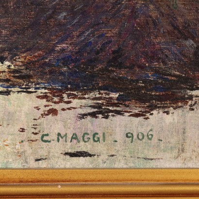 Pintura de Cesare Maggi,Paisaje con vista al río,Cesare Maggi,Cesare Maggi,Cesare Maggi,Cesare Maggi,Cesare Maggi,Cesare Maggi,Cesare Maggi,Cesare Maggi