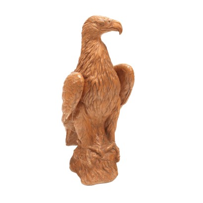 Large Sculpture of an Eagle '900 Terracotta Ceramic Objects