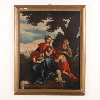 Dipinto Sacra famiglia con San Giovannin,Sacra famiglia con San Giovannino