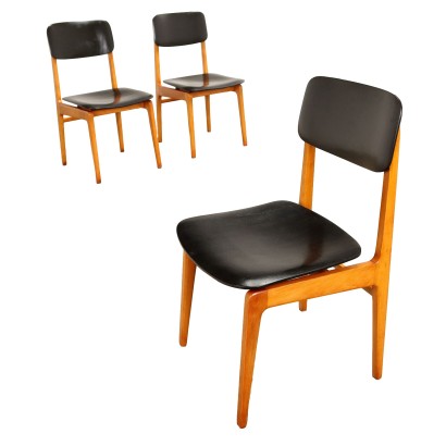 Vintage Stühle der 60er Jahre Buchenholz Sperrholz Eben