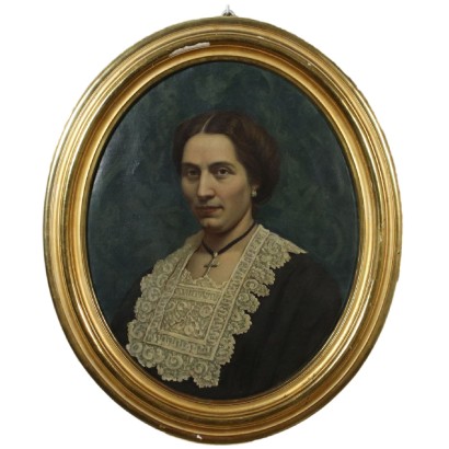 art, art italien, peinture italienne du XIXe siècle, Portrait féminin