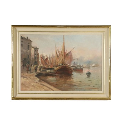 art, Italian art, twentieth century Italian painting, Port View