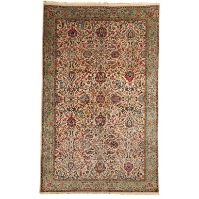Vintage Tabriz Teppich Iran Baumwolle Wolle Großer Knoten Handgemacht
