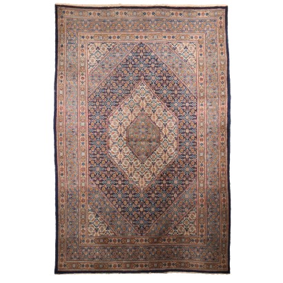 Antiker Bidjar Teppich Iran Baumwolle Wolle Großer Knoten Handgemacht