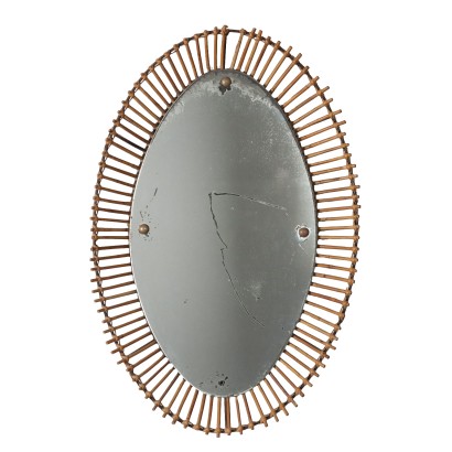 Vintage Mirror from the 50s-60s Glass Bamboo Furnishing