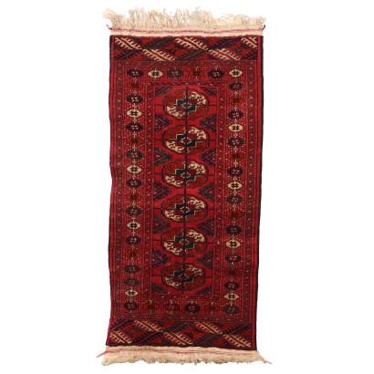 Antiker Bukhara Teppich Turkmenistan Wolle Feiner Knoten Handgemacht
