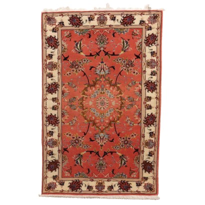Antiker Tabriz Teppich 60 Raj Iran Baumwolle Seide Feiner Knoten