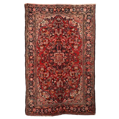 Antiker Mahal Teppich Iran Baumwolle Wolle Großer Knoten Handgemacht
