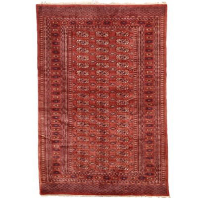 Ancient Bukhara Carpet Turkmenistan Cotton Wool Thin Knot