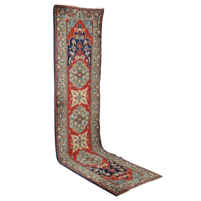 Tapis Tabriz Ancien Iran Coton Laine Noeud Gros Fait à la Main