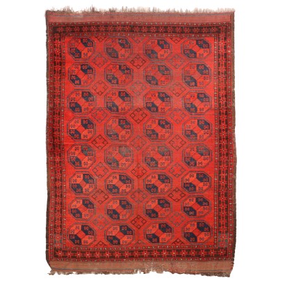 Ancient Bukhara Carpet Afghanistan Wool Thin Knot Handmade