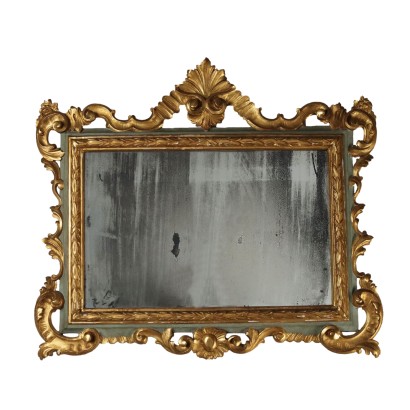 Miroir Éclectique Ancien Italie Fin du XIXe Siècle