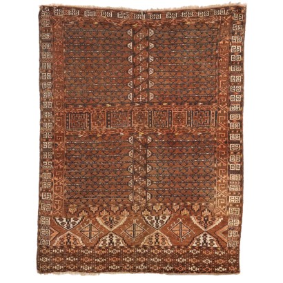 Ancient Bukhara Tekke Carpet Turkmenistan Wool Thin Knot