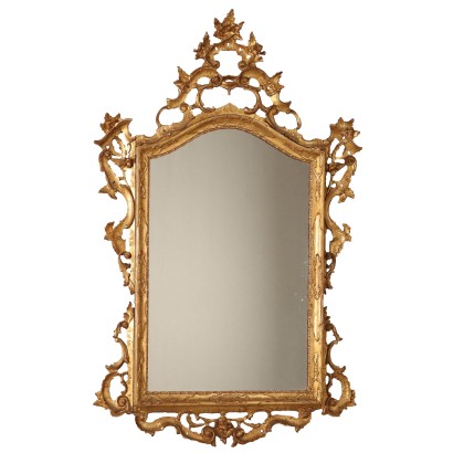 Miroir en Style Baroque Ancien Italie XXe Siècle