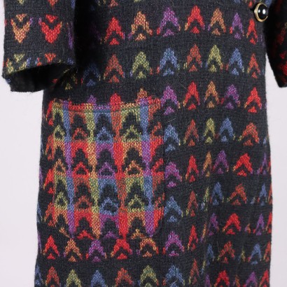 Robe de chambre manteau multicolore vintage