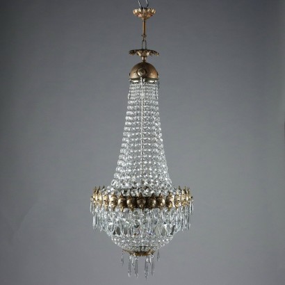 Ancient Baloon Shaped Chandelier Empire Style Early XX Century