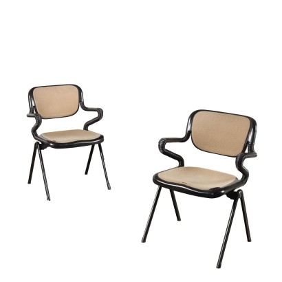 Vintage Stühle OpenArk Vertebra System der 70er Jahre Stoff