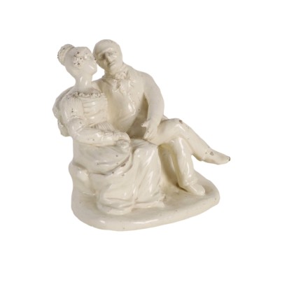 Alte Skulptur eines Galanten Paares Venetianische Herstellung