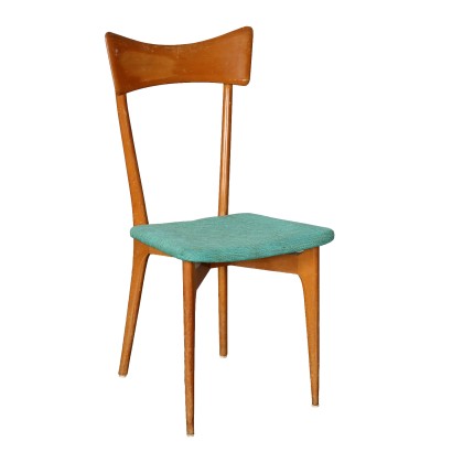 Vintage Chairs in the Style of I. Parisi Aqua Green Seat