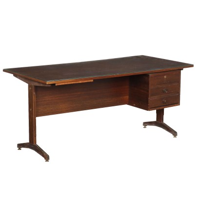 Vintage Writing Desk Exotic Wood Italy 1950s-60s
