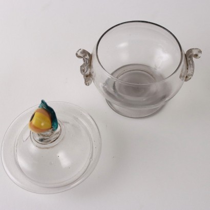 Paar Zuckerdosen aus Muranoglas, Zuckerdose aus Muranoglas