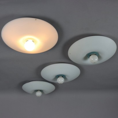 Lampes Vintage en Verre de Murano des Années 90 Alluminium Verre