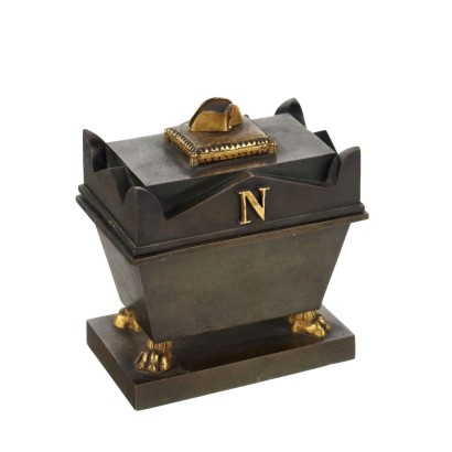 Ancient Inkwell Funeral Monument of Napoleon '800 Gilded Bronze