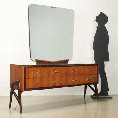 Commode avec miroir, commode années 1950