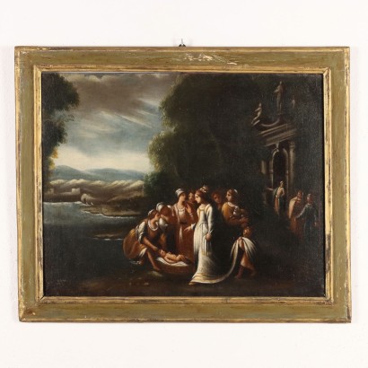 Painting Moses saved from the Waters