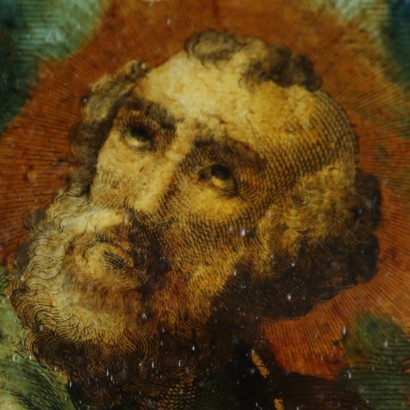 Painted under glass with Saint Peter the Apostle, Saint Peter the Apostle
