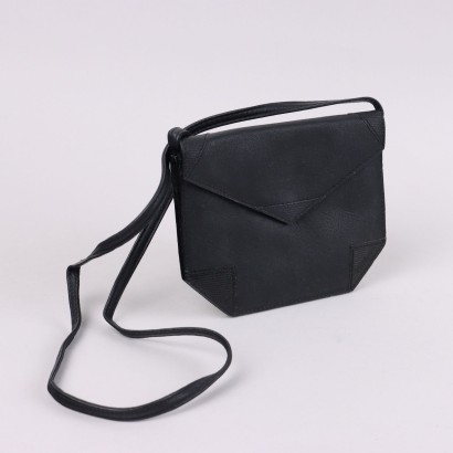 Vintage Shoulder Bag by Gianni Versace 80s-90s Black Leather
