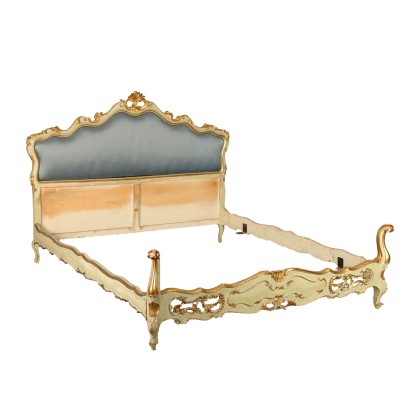 Ancient Double Bed Rococo Style Italy XX Century