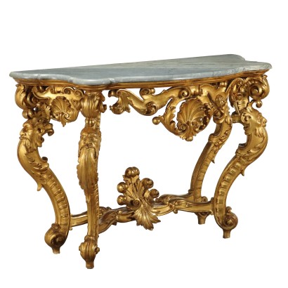 Eclectic Style Console with Label Rome 1870-1871
