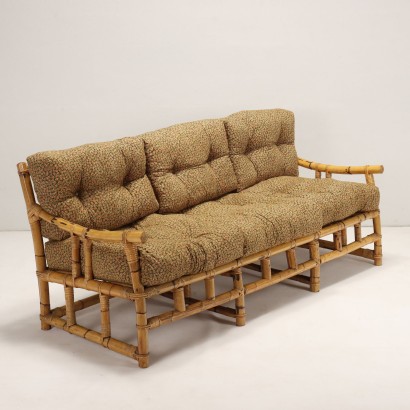 Canapé en bambou des années 50-60