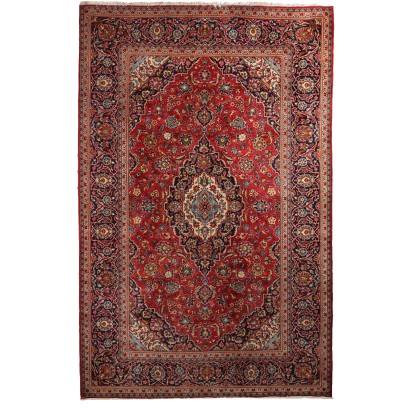 Ancient Keshan Carpet Iran Cotton Wool Heavy Knot Handmade