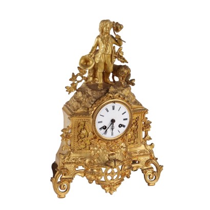 Horloge de Table en Bronze Doré France Deuxième Moitié du '900