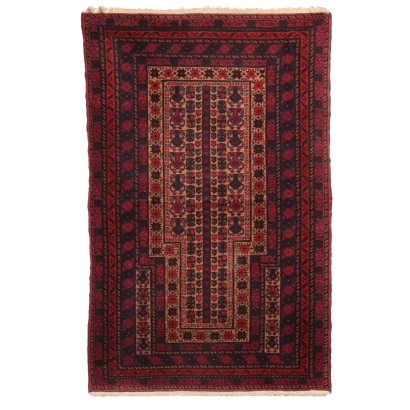 Ancient Beluchi Carpet Iran Wool Thin Knot Handmade