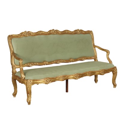Antique Baroque Style Sofa Italy Late XIX Century