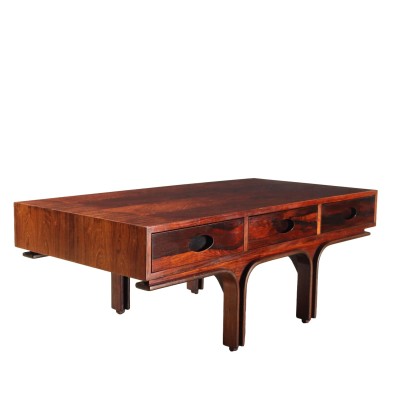 Coffee Table with 5 Drawers G. Frattini for Bernini 1960s
