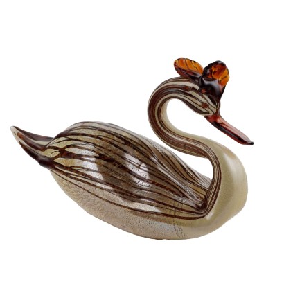 Vintage Wasservogel Costantini der 80er Jahre Muranoglas