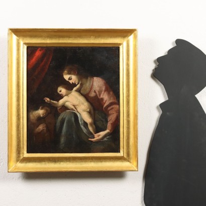 Painting Madonna with Child and Saint