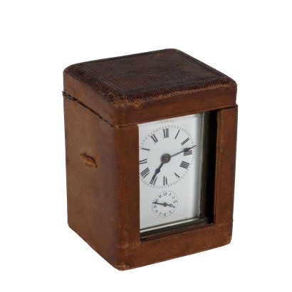 Ancient Travel Clock with Case Europe Late XIX Century