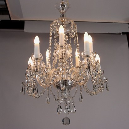 Large Glass Chandelier