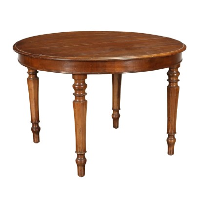 Antiker Ausziehbarer Tisch aus Walnuss des XIX Jhs