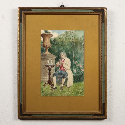 Peinture d'Ettore Simonetti, L'heure du thé, Ettore Simonetti, Ettore Simonetti, Ettore Simonetti