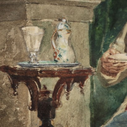 Painting by Ettore Simonetti,Tea Time,Ettore Simonetti ,Ettore Simonetti ,Ettore Simonetti