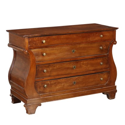 Ancient Guitar Shaped Chest of Drawers Louis Philippe XIX Century