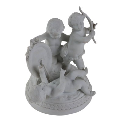 Ancient Sculptur Biscuit Cupids Mid XX Century Sèvres Objects
