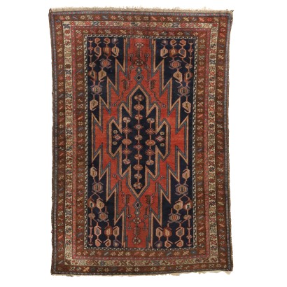 Ancient Mazlagan Carpet Iran Cotton Wool Thin Knot Handmade